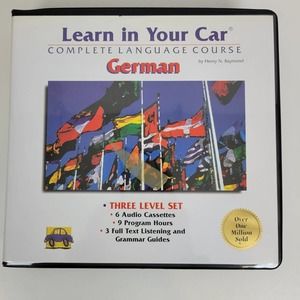 German Learn Car Complete Language Course Three Level Set Audio Cassette Grammar